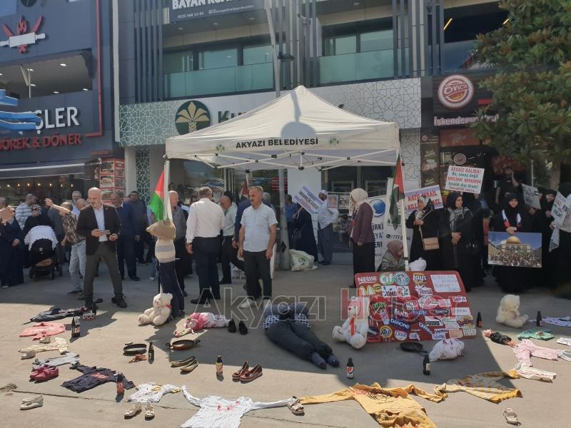 Akyazı da Gazze Nöbeti Bu Haftada Sürdü