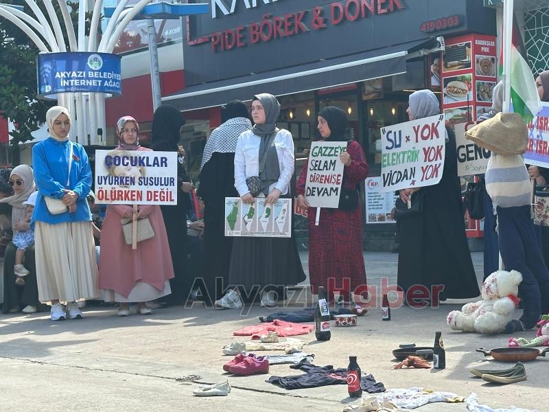 Akyazı da Gazze Nöbeti Bu Haftada Sürdü