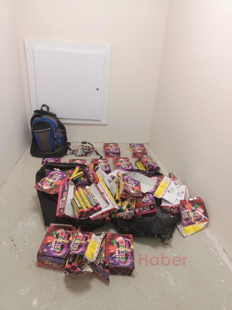 Meşaleleri bisküvi ve cips paketleri içine gizlemişler