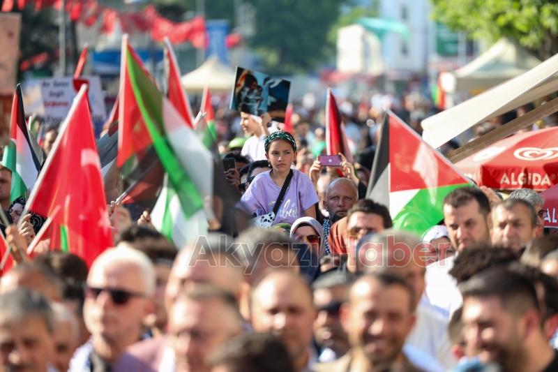 Sakarya'da büyük Filistin yürüyüşü