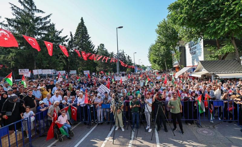 Sakarya'da büyük Filistin yürüyüşü