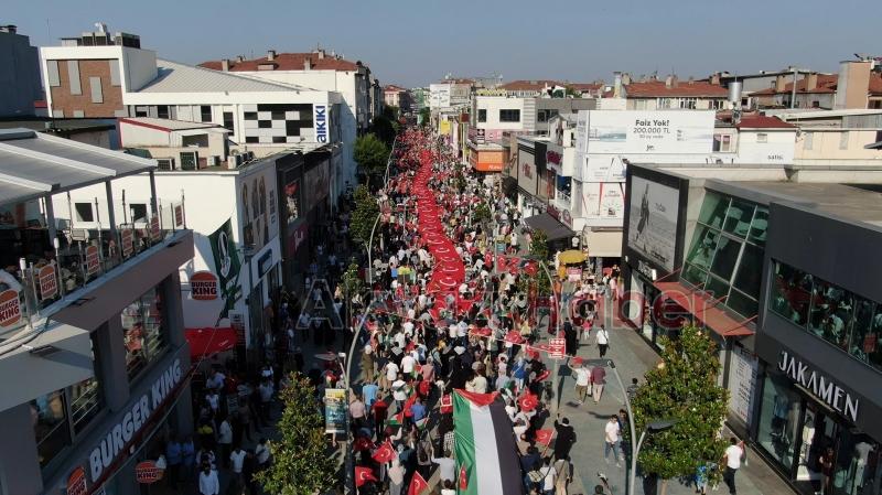 Sakarya'da büyük Filistin yürüyüşü