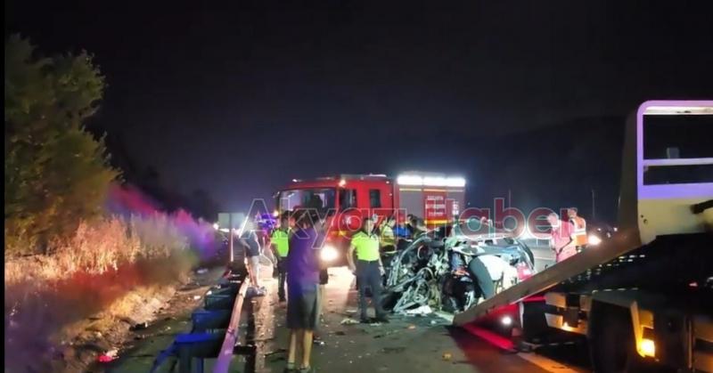 Otoyolda feci kaza: 4 yaralı