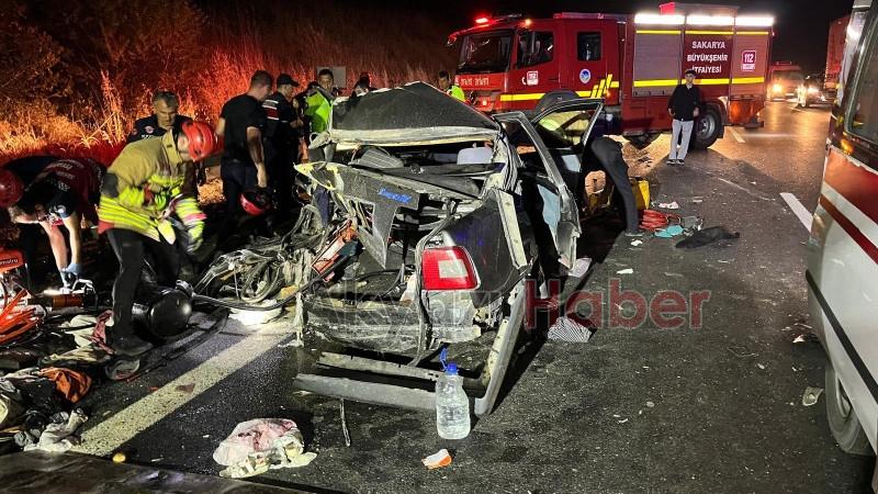 Otoyolda feci kaza: 4 yaralı