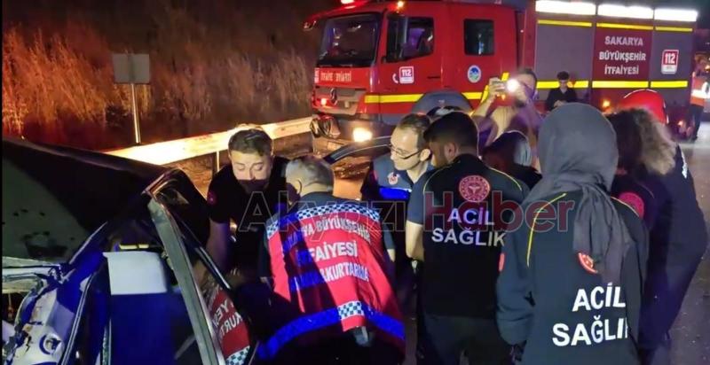 Otoyolda feci kaza: 4 yaralı