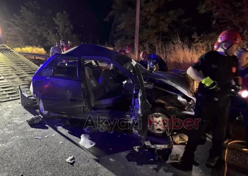 Otoyolda feci kaza: 4 yaralı