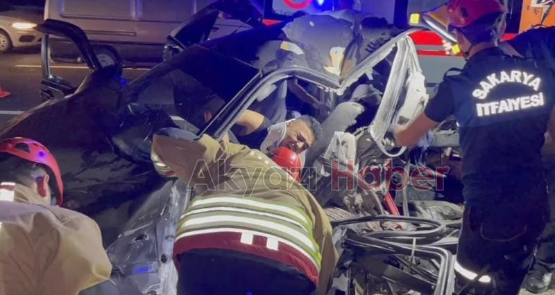 Otoyolda feci kaza: 4 yaralı