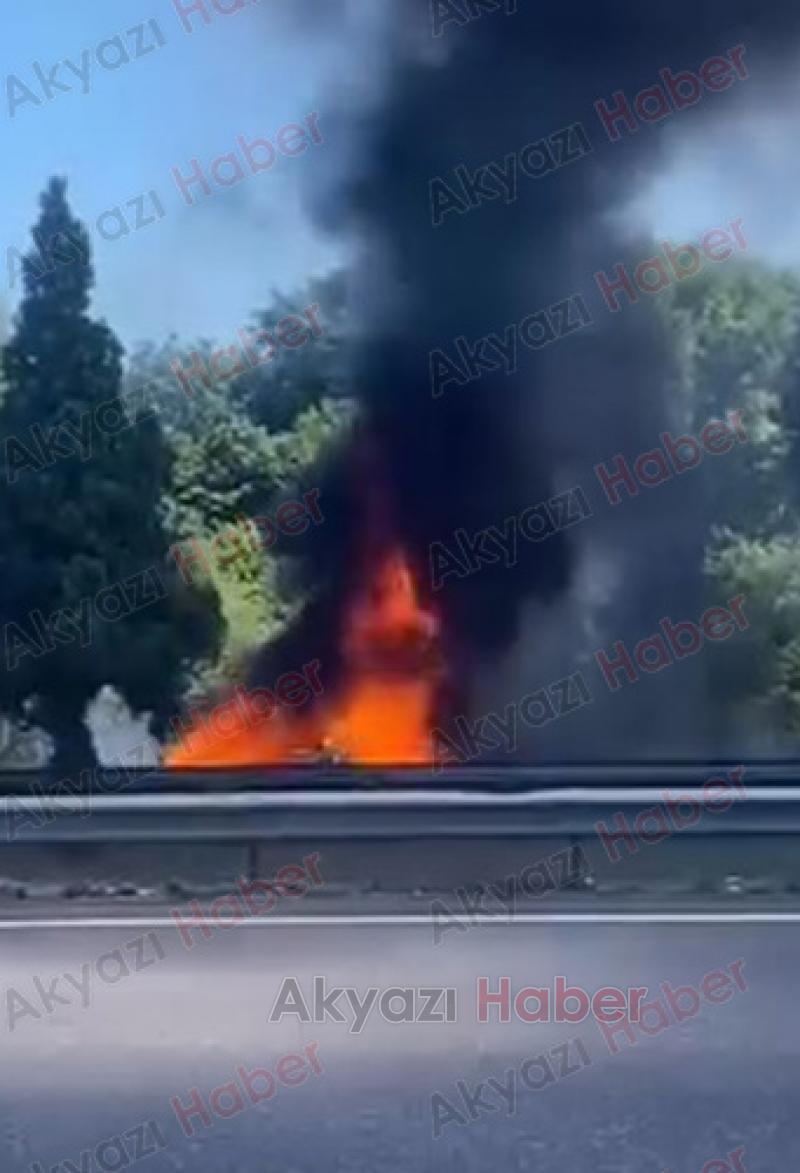 Otomobil alev topuna döndü