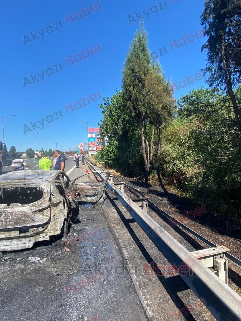 Otomobil alev topuna döndü