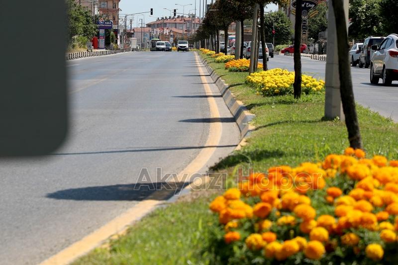 Şehrin en işlek caddeleri çiçek bahçesine dönüşüyor
