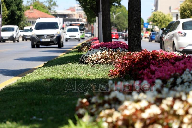 Şehrin en işlek caddeleri çiçek bahçesine dönüşüyor