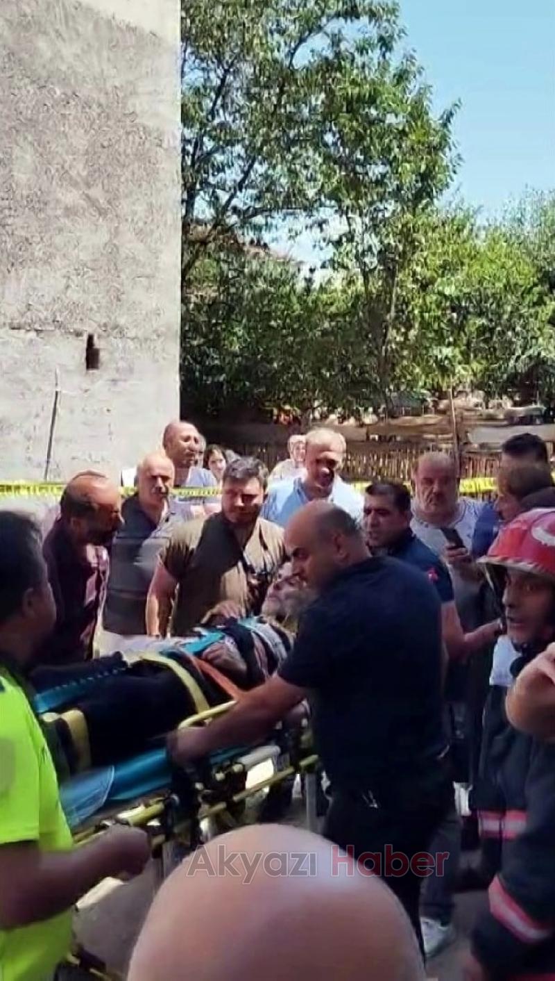 Ayakları kırık olan kişiyi yangından itfaiye kurtardı