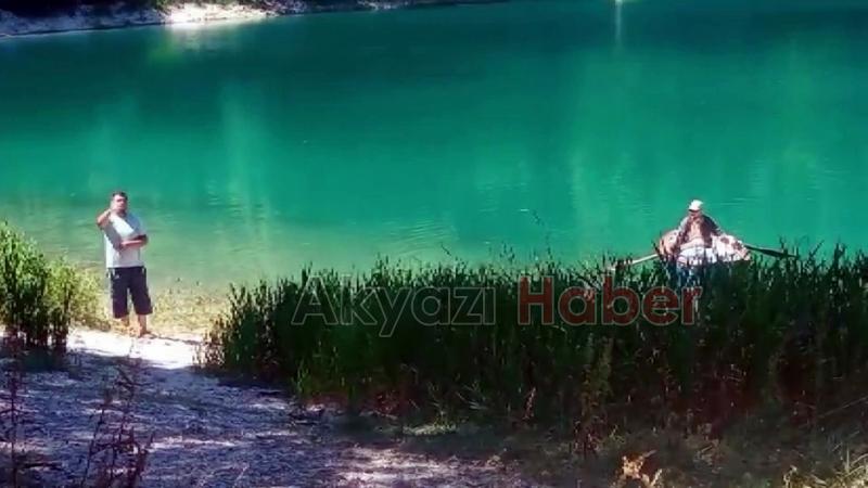 Sülüklü gölde tepki çeken olay