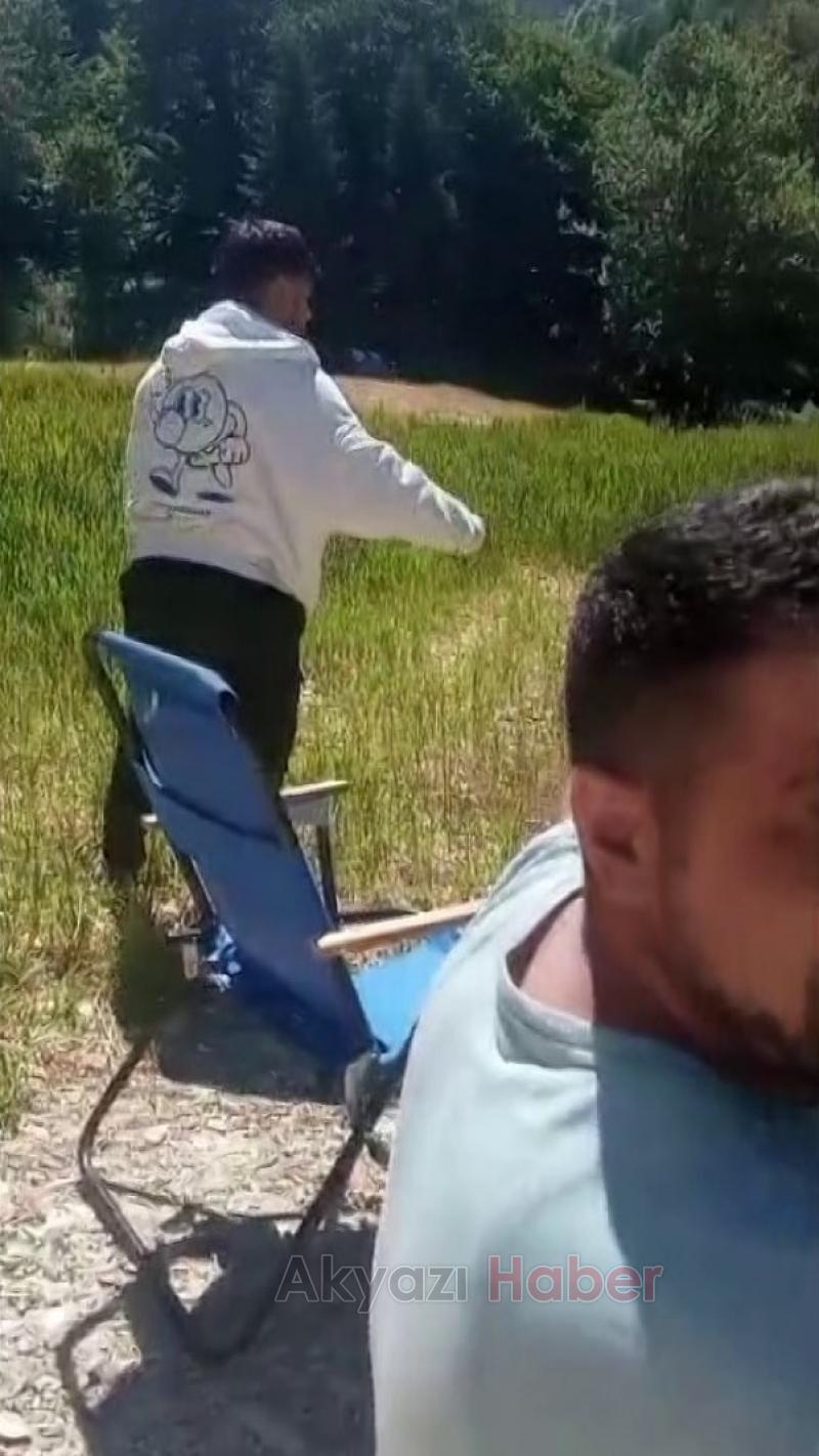 Sülüklü gölde tepki çeken olay