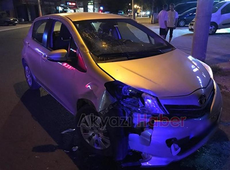 Ada Caddesinde kaza 2 yaralı