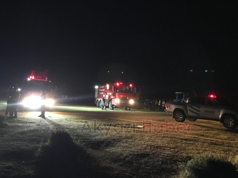 Ormanlık alanda yangın çıktı