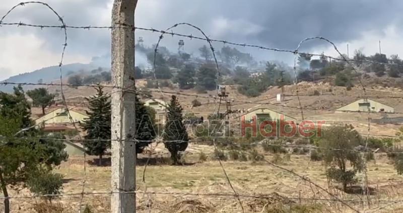 Cephanelik yakınında orman yangını çıktı