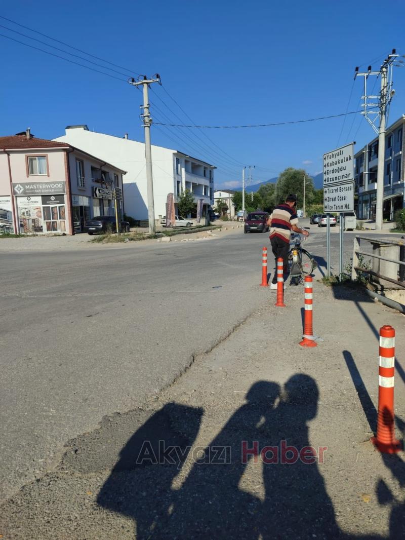 Civitler yolunda tepki çeken görüntü