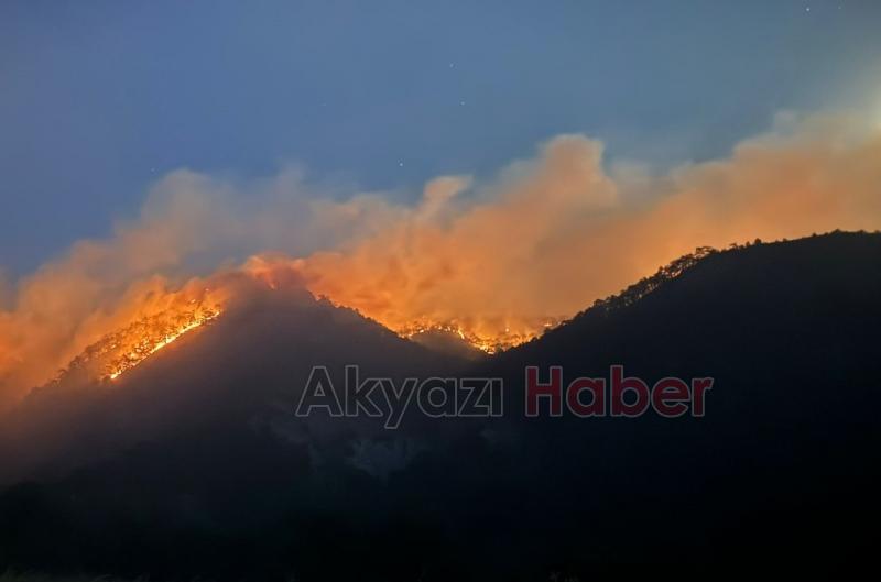 Göynük'teki orman yangını kontrol altına alınamadı