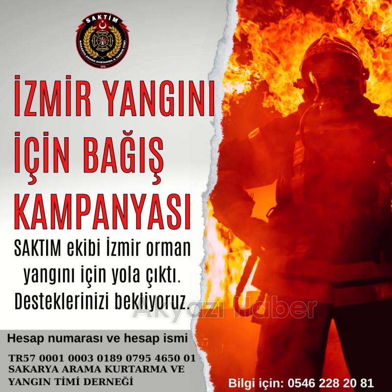 SAKTİM ekibi destek için İzmir'deki yangın bölgesine gitti