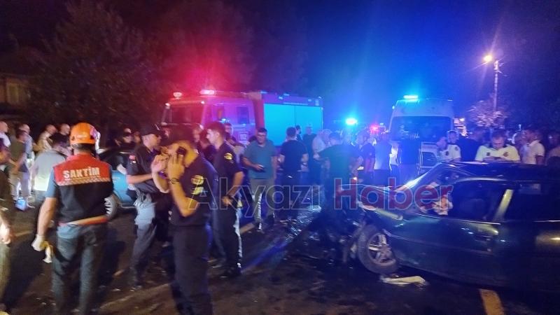 Vakıf ta feci kaza 7 yaralı