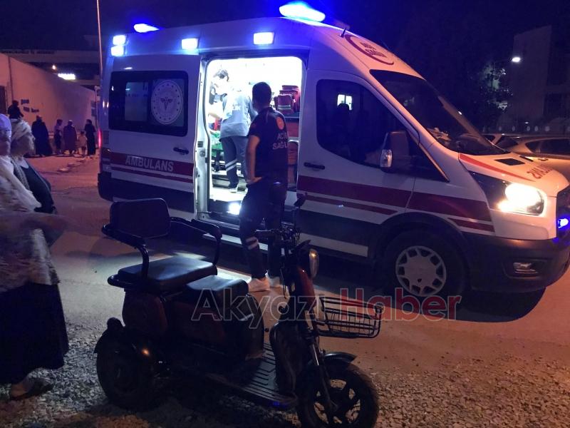 Kasiste elektrikli bisikletten düşüp yaralandı