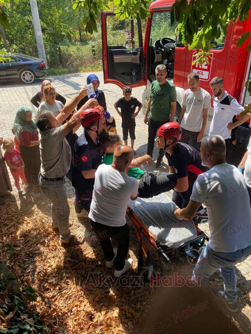 Korku dolu anlar Bacağına korkuluk saplandı
