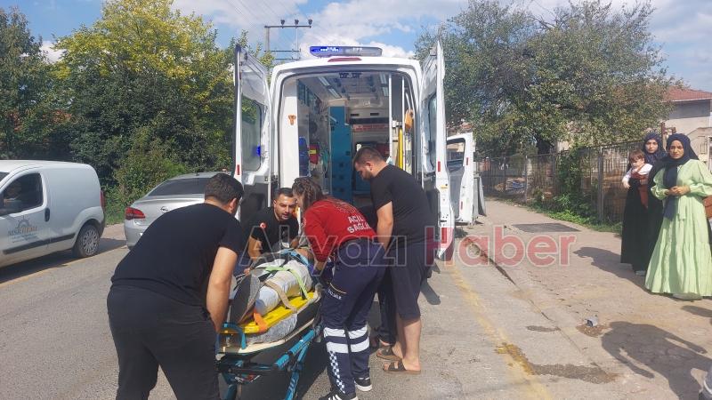 Motosiklet sürücüsü düşerek yaralandı