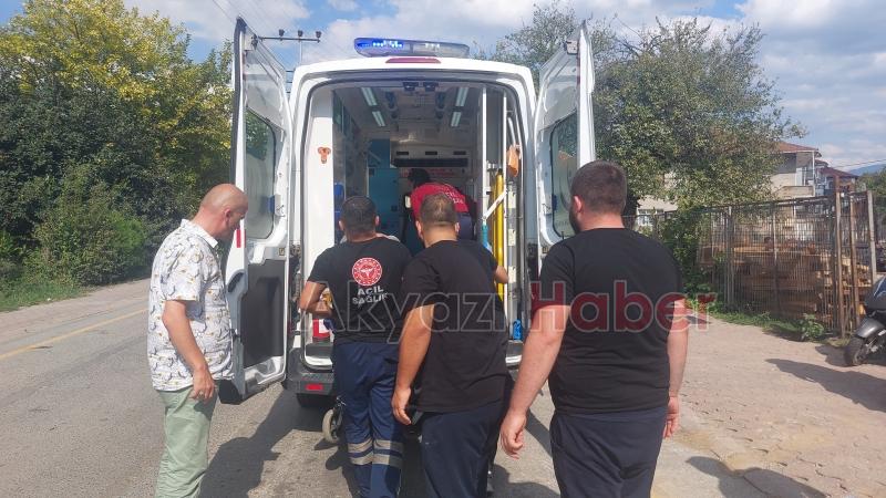 Motosiklet sürücüsü düşerek yaralandı