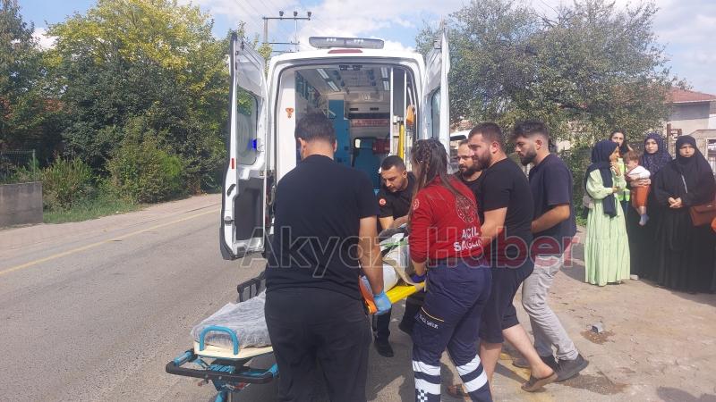 Motosiklet sürücüsü düşerek yaralandı