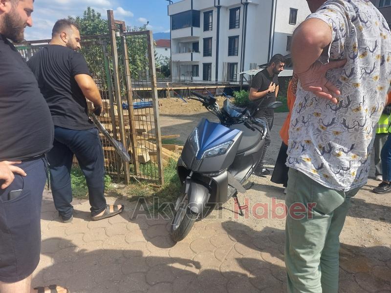 Motosiklet sürücüsü düşerek yaralandı