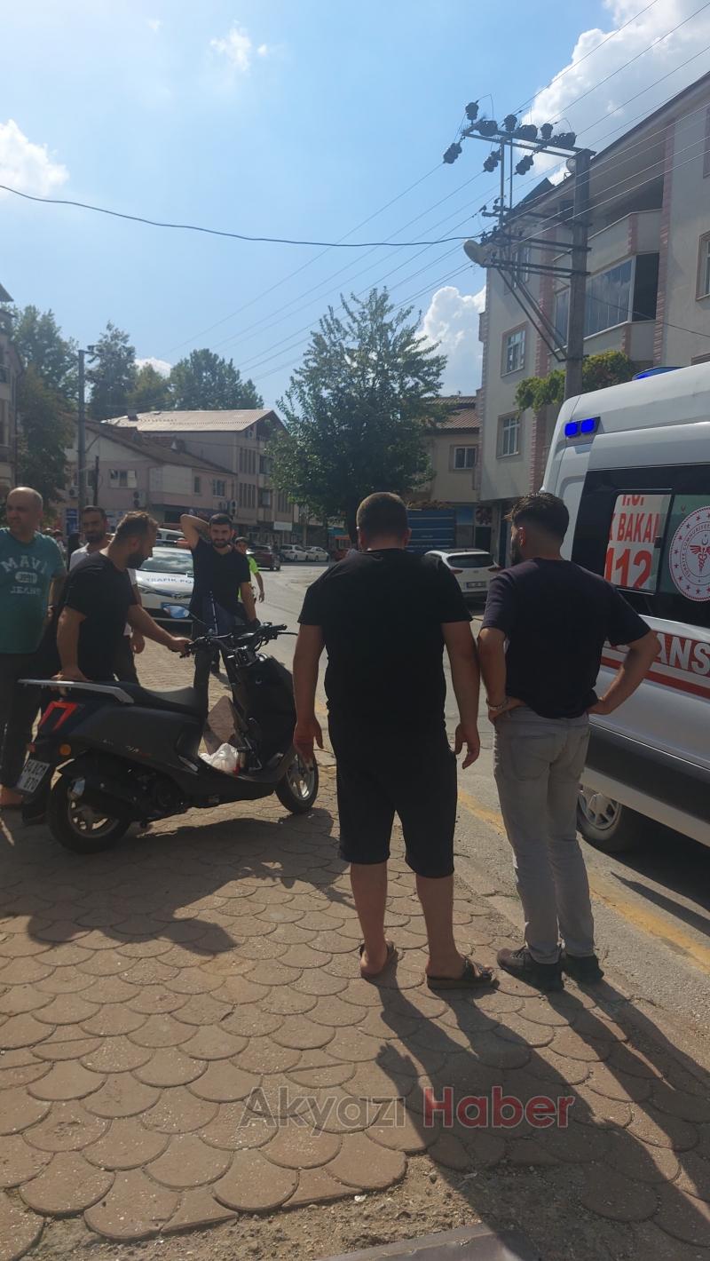 Motosiklet sürücüsü düşerek yaralandı