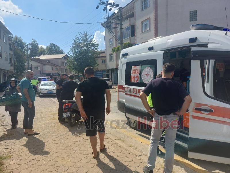 Motosiklet sürücüsü düşerek yaralandı