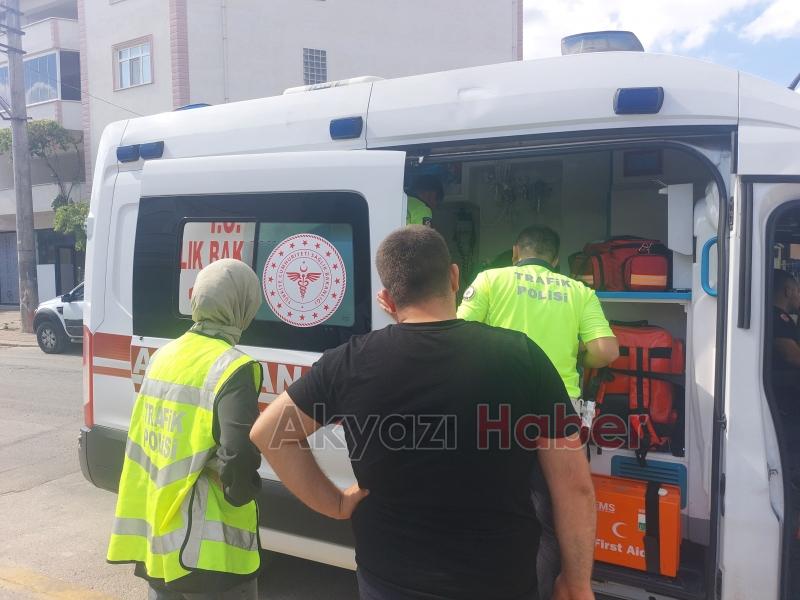 Motosiklet sürücüsü düşerek yaralandı