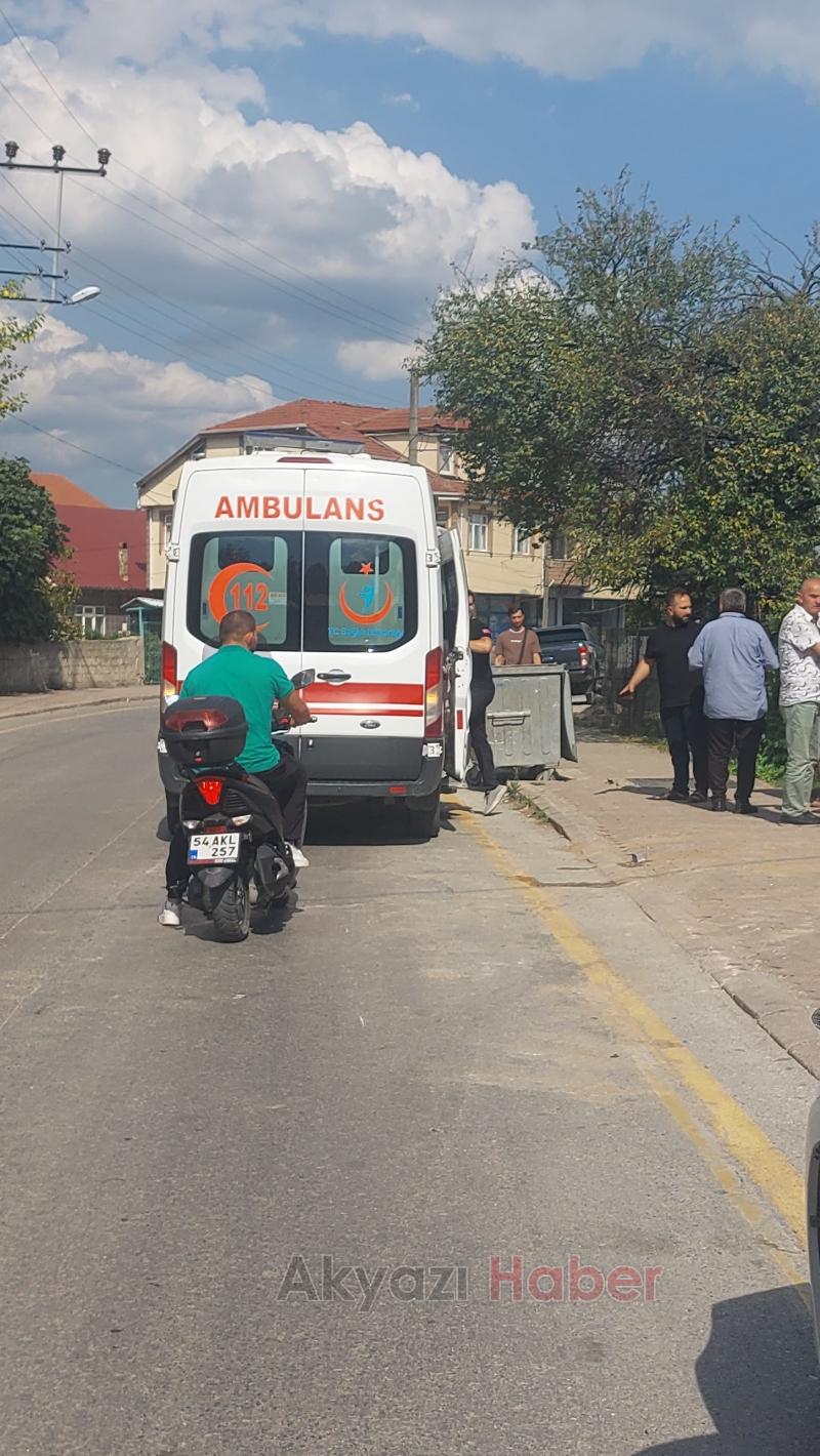 Motosiklet sürücüsü düşerek yaralandı