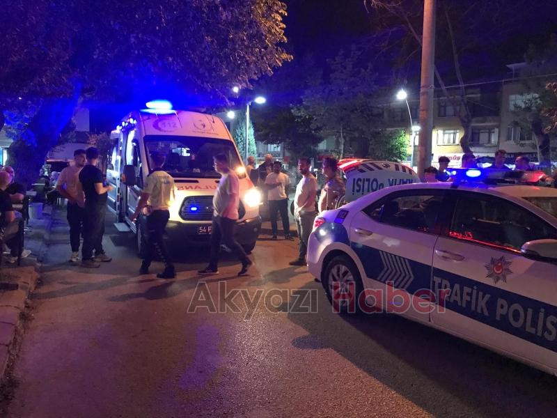 Motosiklet çay bahçesine uçtu