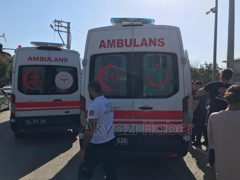 Otomobille çarpışan motosikletteki 2 kişi yaralandı