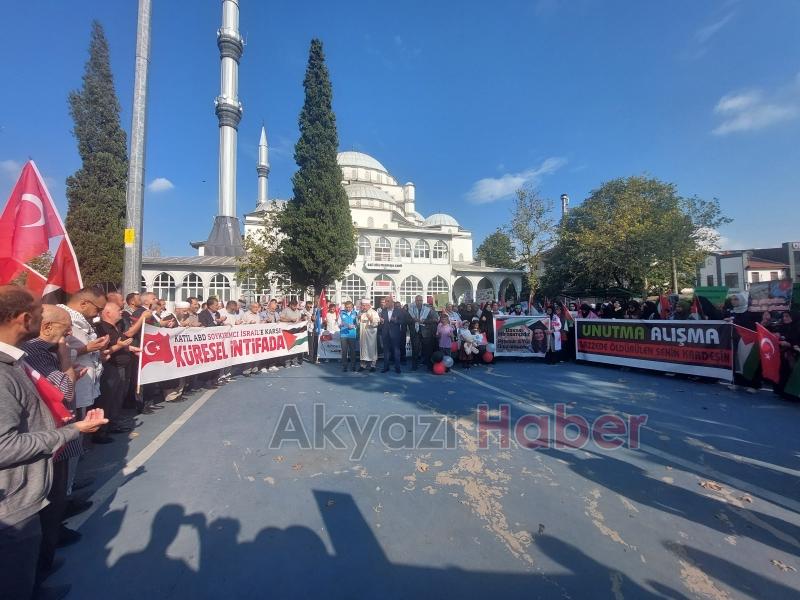Akyazılı STK'lar İsrail vahşetini protesto etti