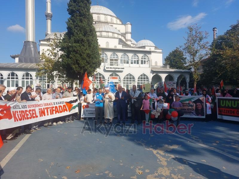 Akyazılı STK'lar İsrail vahşetini protesto etti