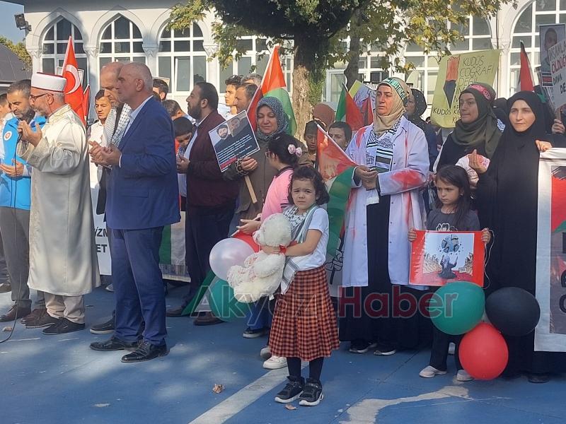 Akyazılı STK'lar İsrail vahşetini protesto etti
