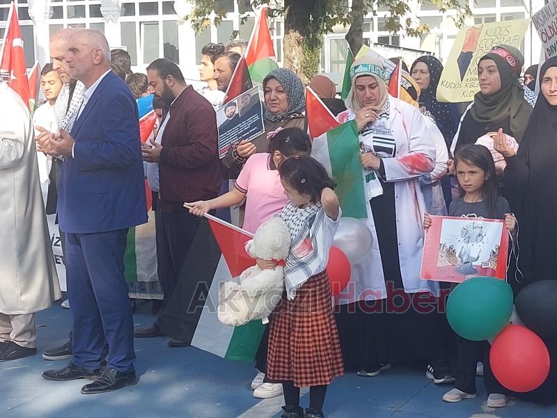 Akyazılı STK'lar İsrail vahşetini protesto etti
