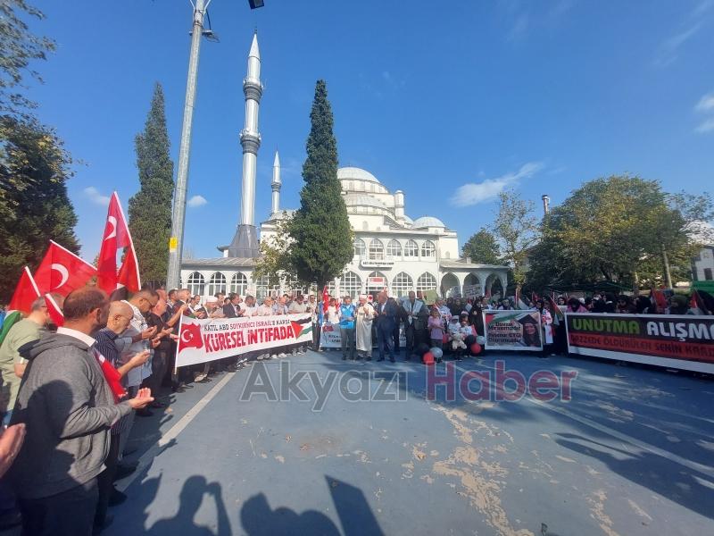 Akyazılı STK'lar İsrail vahşetini protesto etti