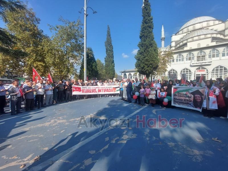 Akyazılı STK'lar İsrail vahşetini protesto etti