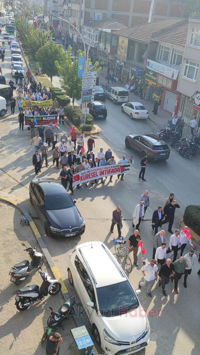 Akyazılı STK'lar İsrail vahşetini protesto etti