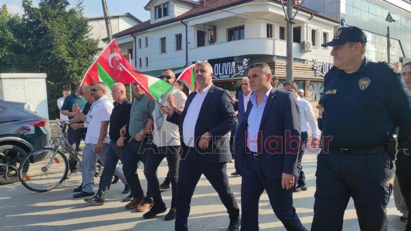 Akyazılı STK'lar İsrail vahşetini protesto etti
