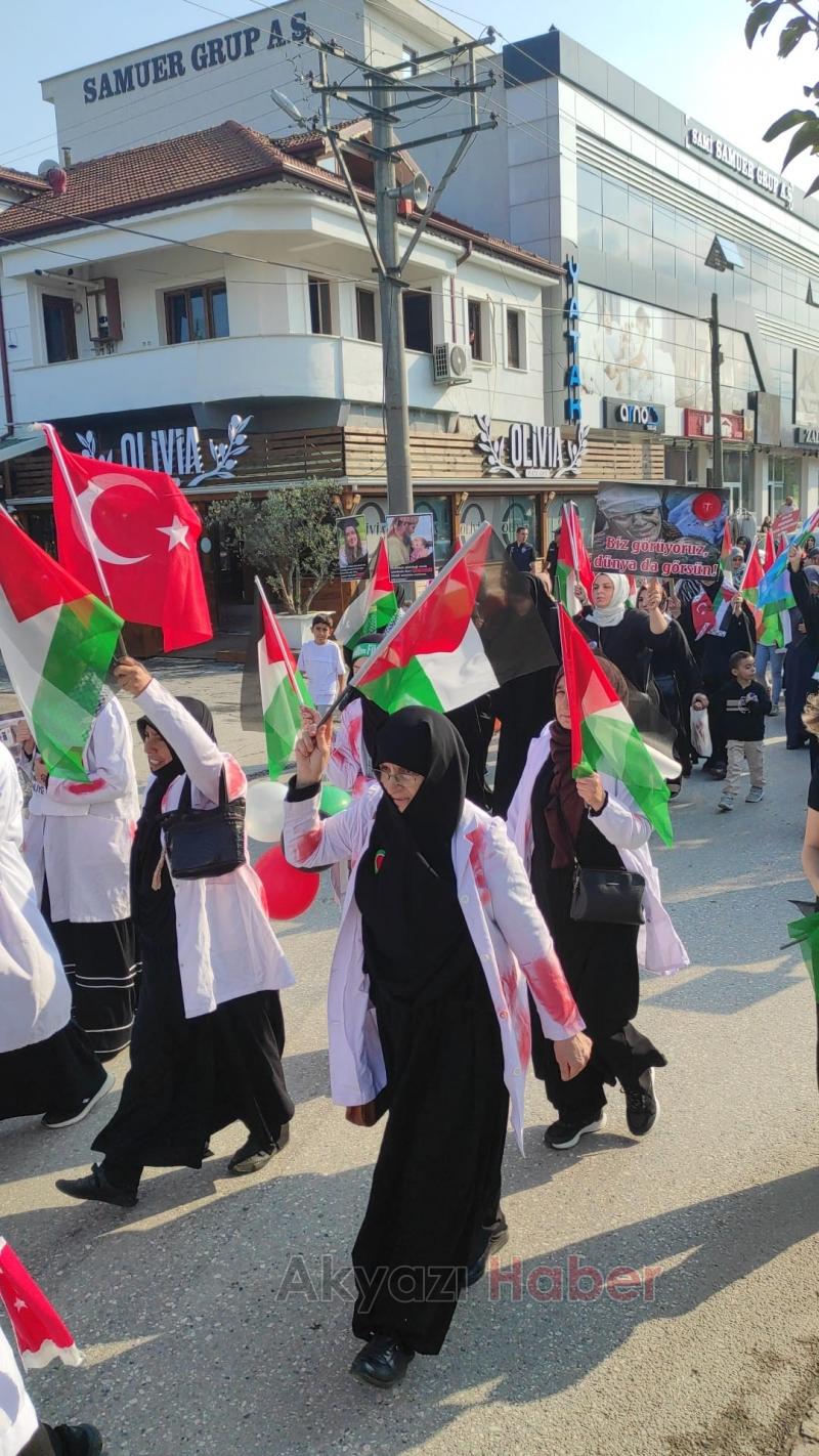 Akyazılı STK'lar İsrail vahşetini protesto etti