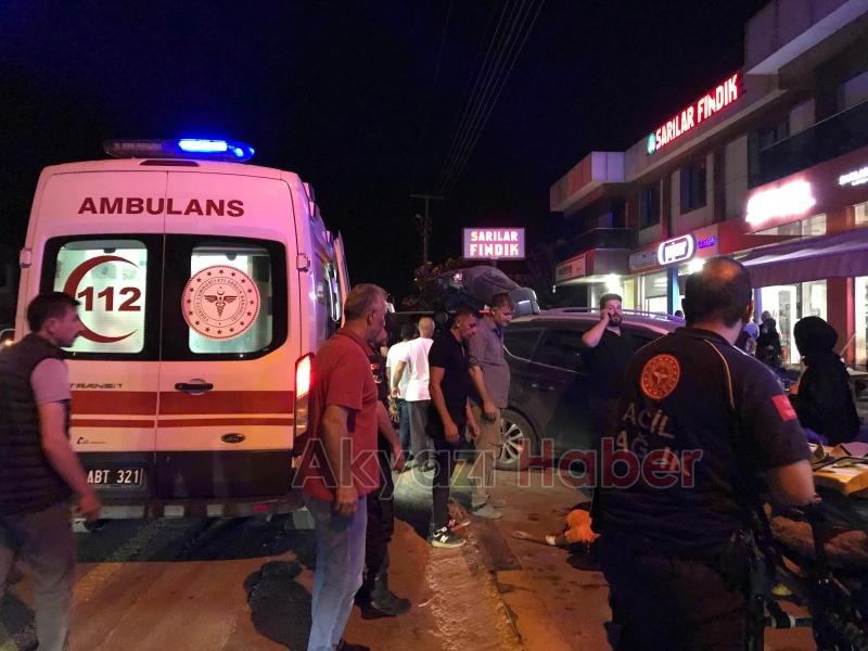 Akyazı da feci kaza 4 yaralı