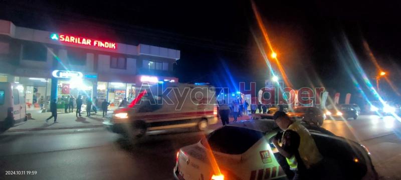 Akyazı da feci kaza 4 yaralı