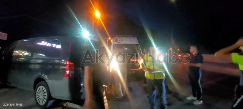 Akyazı da feci kaza 4 yaralı