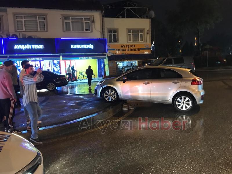 Akyazı da korkutan kaza